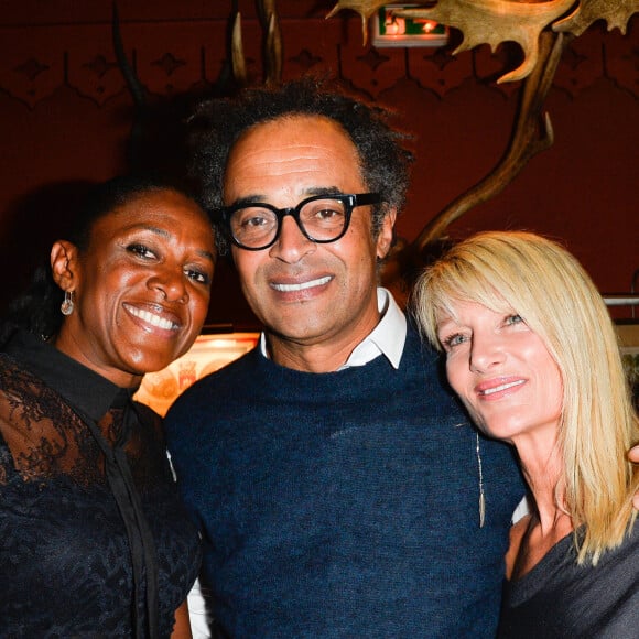 Marie-José Pérec, Yannick Noah et sa compagne Isabelle Camus - Soirée de gala des 20 ans de l'association "Fête le Mur" de Yannick Noah au Chalet des Iles à Paris le 9 novembre 2016. © Coadic Guirec/Bestimage