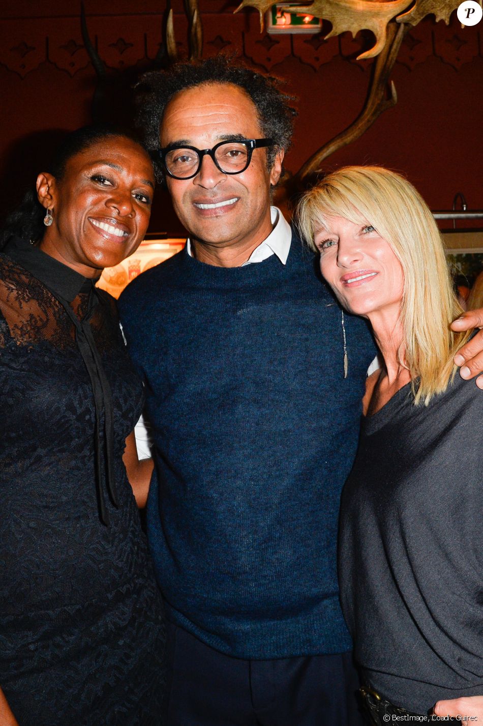 Marie-José Pérec, Yannick Noah et sa compagne Isabelle Camus - Soirée de gala des 20 ans de l'association "Fête le Mur" de Yannick Noah au Chalet des Iles à Paris le 9 novembre 2016. © Coadic Guirec/Bestimage