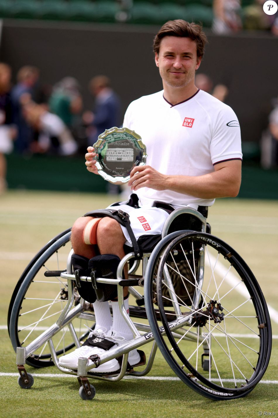 Gordon Reid s'est incliné en finale simple messieurs handicapés de Wimbledon face à Joachim Gerard. Londres, le 11 juillet 2021.