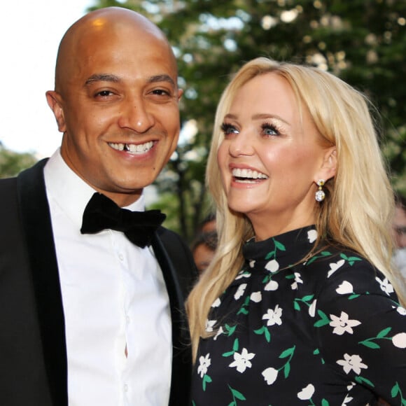 Emma Bunton et son compagnon Jade Jones arrivent à la 9ème édition du "Global Gift Gala" à l'hôtel Four Seasons George V à Paris. © Denis Guignebourg/Bestimage 