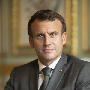 Emmanuel Macron et le secrétaire d'Etat des Etats-Unis d'Amérique lors d'un entretien au palais de l'Elysée à Paris, France, le 25 juin 2021. © Eliot Blondet/Pool/Bestimage