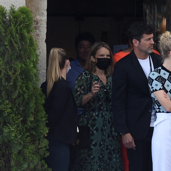 Mélanie Laurent etLes membres du jury déjeunent en terrasse pendant le 74 ème festival international du film à Cannes (6-17 juillet 2021), le 14 juillet 2021. 