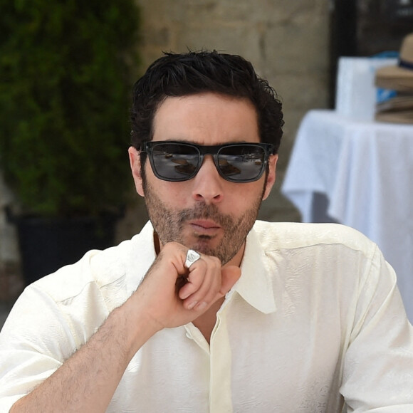 Tahar Rahim - Les membres du jury déjeunent en terrasse pendant le 74 ème festival international du film à Cannes (6-17 juillet 2021), le 14 juillet 2021. 