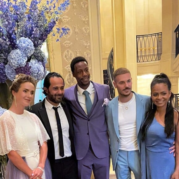 M. Pokora et Christina Milian au mariage de Gaël Monfils et Elina Svitolina.