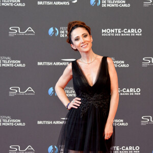 Fabienne Carat (longue robe en tulle noir Christophe Guillarmé, collier Helena Joy Paris) lors de la soirée d'ouverture du 60ème Festival de Télévision de Monte-Carlo au Grimaldi Forum à Monaco, le 18 juin 2021. Créé en 1961 par le Prince Rainier III de Monaco, le Festival de Télévision de Monte-Carlo présente, depuis plus d'un demi-siècle, les tendances du petit écran et anticipe les révolutions du secteur. © Bruno Bébert/Bestimage