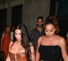 Kim Kardashian arrive au restaurant "Carbone" avec ses amis, La La Anthony, CMO of KKW Brands Tracy Romulus et Simon Huck à New York, le 15 juillet 2021. 