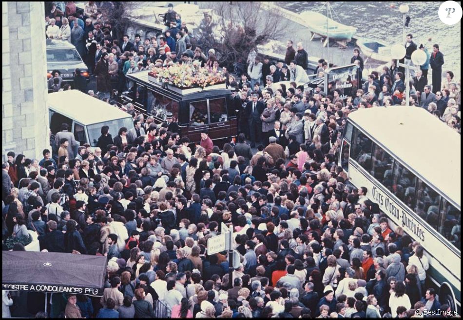 Obsèques de Daniel Balavoine, à Biarritz, le 22 janvier 1986