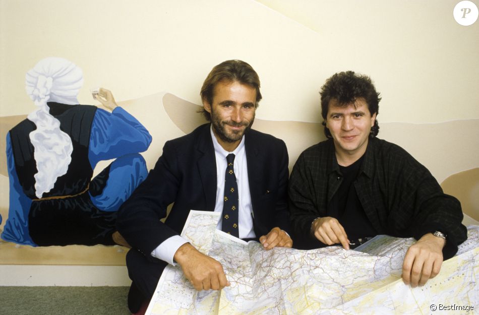 Thierry Sabine et Daniel Balavoine, le 10 décembre 1985.