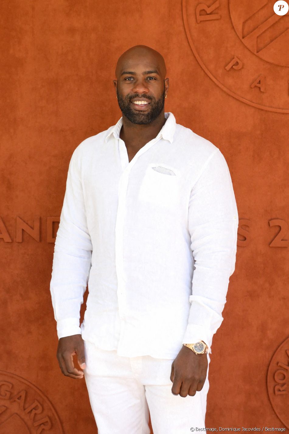 Teddy Riner au village lors des internationaux de France Roland Garros à Paris le 13 juin 2021. © Dominique Jacovides / Bestimage