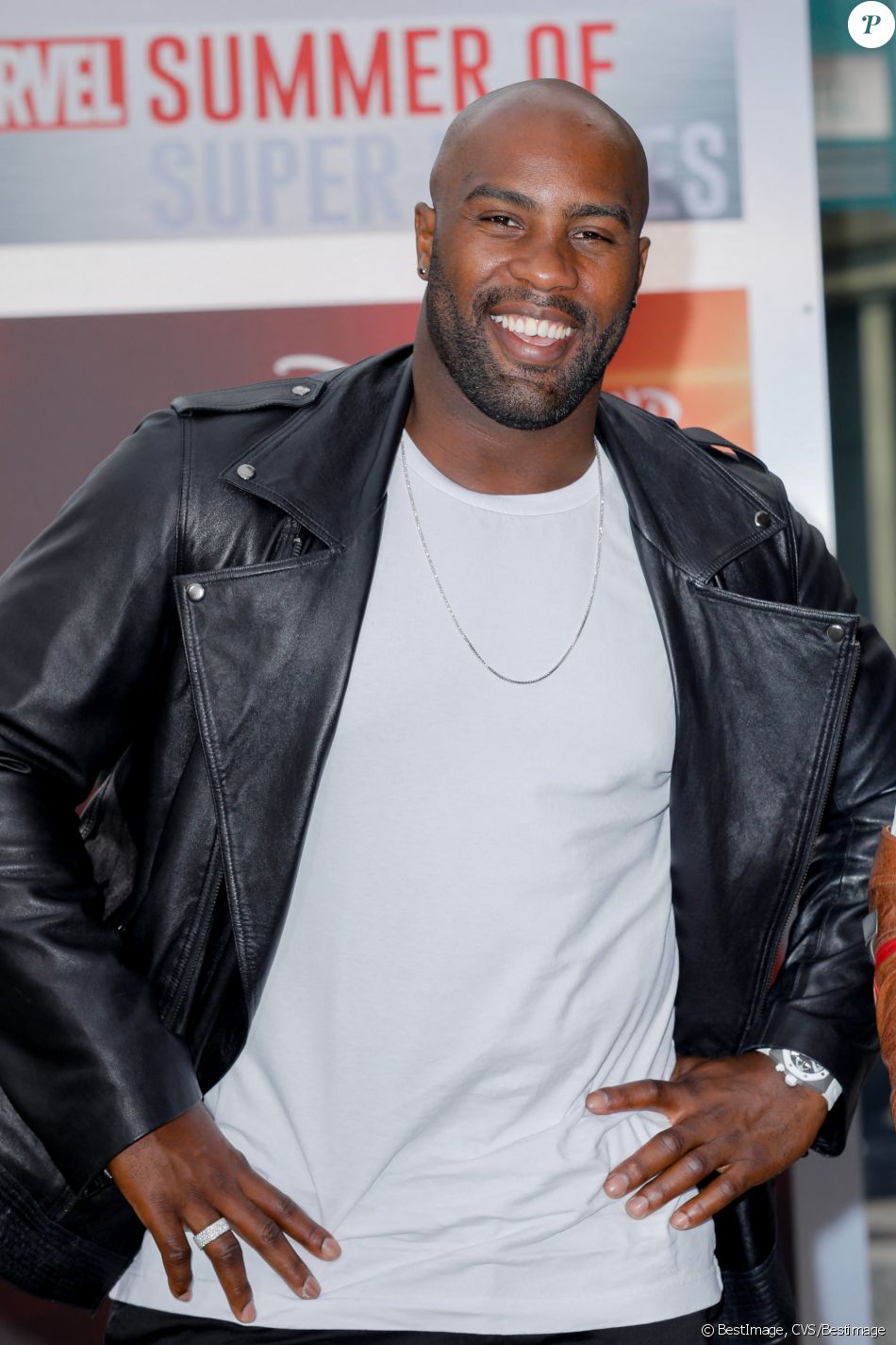 Teddy Riner à la soirée d'inauguration de la saison "Marvel - Summer of Super Heroes (l'été des super-héros)" au parc Walt Disney Studios à Disneyland Paris. Marne-la-Vallée, le 9 juin 2018. © CVS/Bestimage