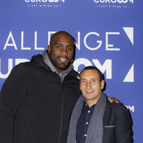 Teddy Riner et Zinedine Soualem lors de la soirée Challenge Eurocom à l'Institut National du Sport, de l'Expertise et de la Performance (INSEP) à Paris, France, le 2 octobre 2019. © Jack Tribeca/Bestimage