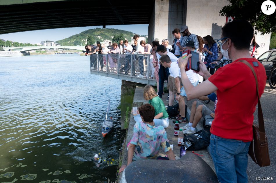 Arthur Germain arrive à Rouen, le 17 juillet 2021.