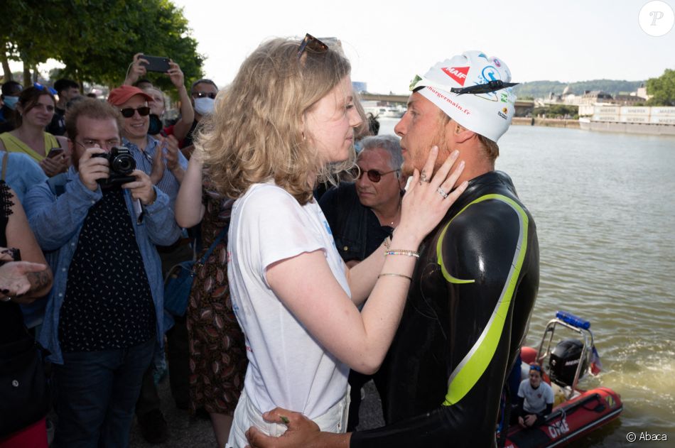 Arthur Germain arrive à Rouen, le 17 juillet 2021.