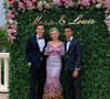 Jazmin Grace Grimaldi avec son petit ami Ian Mellencamp et son demi-frère Alexandre Coste, au mariage de son cousin Louis Ducruet.