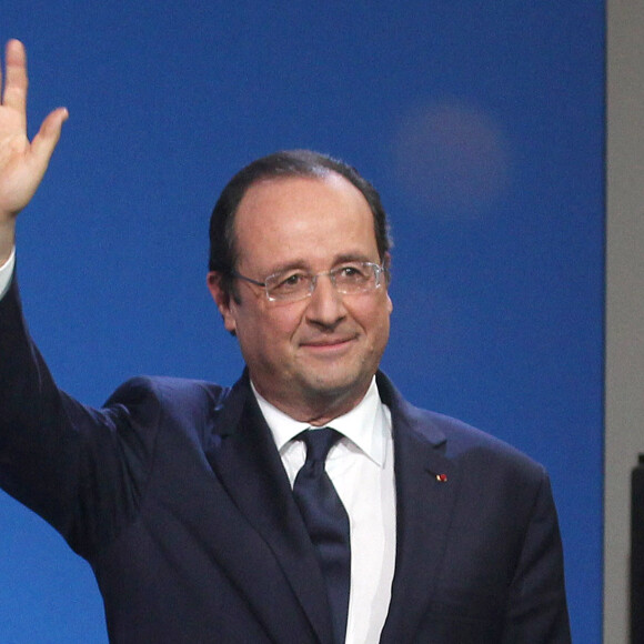 Le president Francois Hollande presente ses voeux aux Corréziens a Tulle. Le 18 janvier 2014.