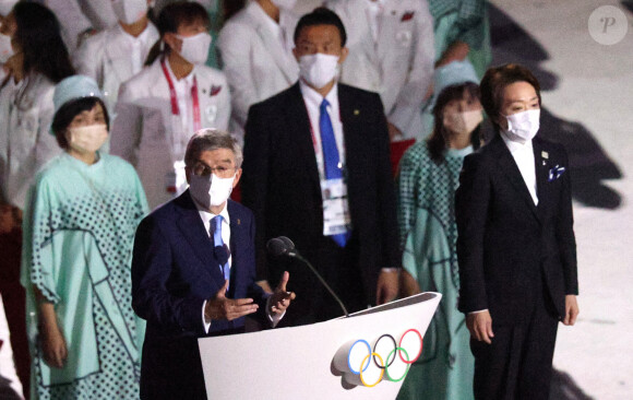 Cérémonie d'ouverture des Jeux Olympiques de Tokyo 2020 le 23 juillet 2021. 