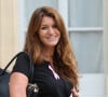 Marlène Schiappa, secrétaire d'Etat, chargée de l'Egalité des femmes et des hommes, lors de la sortie du conseil des ministres au palais de l'Elysée à Paris. © Stéphane Lemouton / Bestimage