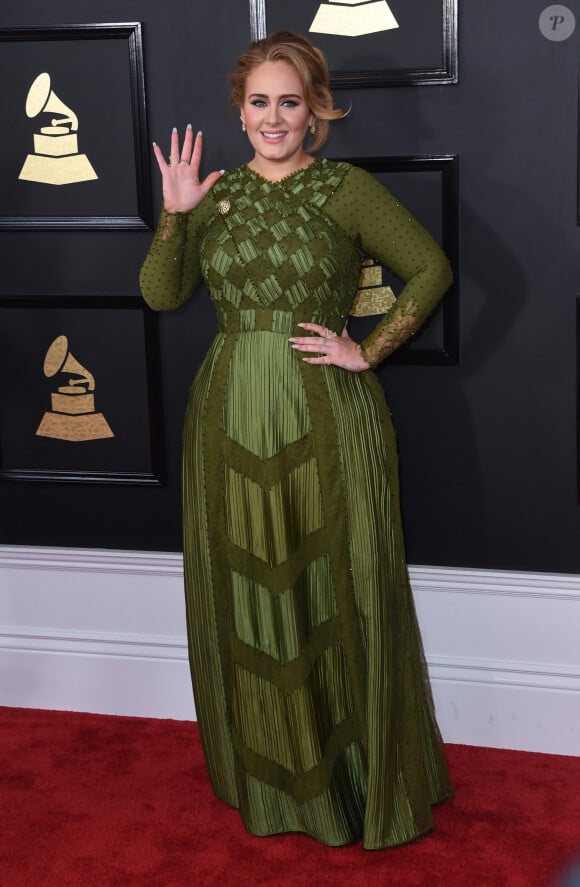 Adele à la 59ème soirée annuelle des Grammy Awards au théâtre Microsoft à Los Angeles © Chris Delmas/Bestimage 