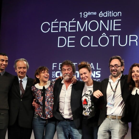 Le jury : Olivier Marchal, Michaël Youn, Julie Debazac, Benédicte Delmas, Jean Labib, Hamid Hlioua, Lucie Lucas, Cristiana Reali et Nathaniel Mechaly - 19ème Festival des créations télévisuelles de Luchon le 4 février 2017. © Patrick Bernard/ Bestimage