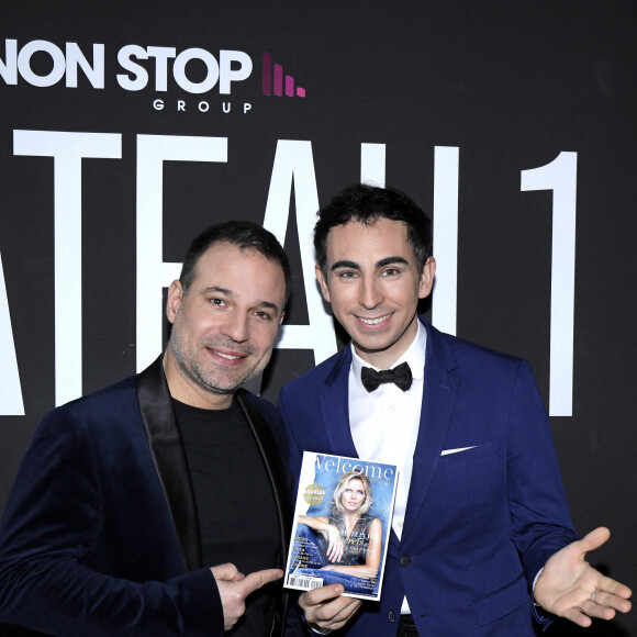 Mario Barravecchia et Jordan De Luxe lors de l'enregistrement de l'émission "L'Instant De Luxe" pour la chaine Non Stop People. Le 27 janvier 2021 © Cédric Perrin / Bestimage