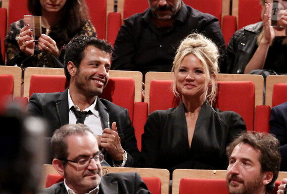 Exclusif - Virginie Efira et Mabrouk El Mechri lors de la remise du prix Lumière à Martin Scorsese lors du festival Lumière 2015 (Grand Lyon Film Festival) à Lyon. Le 16 octobre 2015