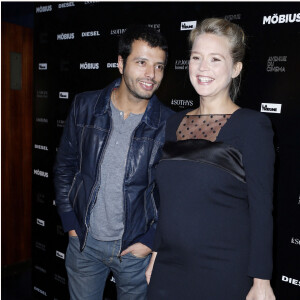 Virginie Efira enceinte et Mabrouk El Mechri - Avant-première de Mobius à l'UGC Normandie a Paris le 12 fevrier 2013.