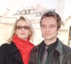 Estelle Lefébure et David Hallyday - Remise médailles légion d'honneur. Paris.