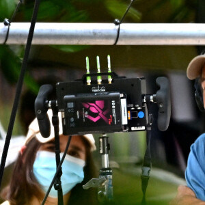 Tournage du prochain film réalisé par Nicolas Bedos, "Mascarade", dans les jardins du Musée Masséna à Nice, le 10 juin 2021. © Bruno Bebert / Bestimage