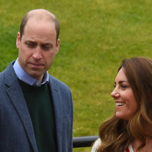 Le prince William, duc de Cambridge, et Catherine (Kate) Middleton, duchesse de Cambridge, rendent visite aux jeunes de la Lawn Tennis Association (LTA) à Édimbourg, Ecosse, Royaume Uni, le 27 mai 2021.