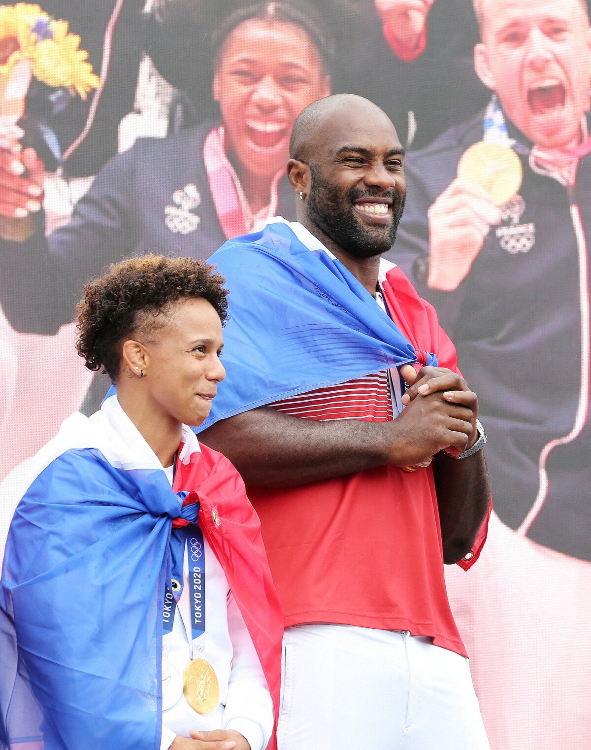 Photo Teddy Riner, médaillé de bronze en individuel et médaille d'or