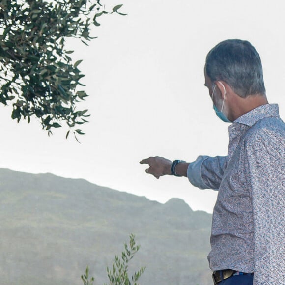 Le roi Felipe VI, la reine Letizia, et leurs filles la princesse Leonor et la princesse Sofia d'Espagne - La famille royale d'Espagne en visite à la Sierra de Tramuntana et au sanctuaire Lluc lors de leurs vacances à Majorque. Le 4 août 2021