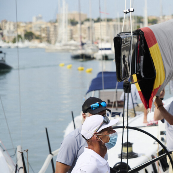 Le roi Felipe VI d'Espagne préside le 500 ème anniversaire de la mort de l'explorateur Juan Sebastian Elcano à Palma de Majorque en marge de la régate "Copa del Rey". Le 4 août 2021.