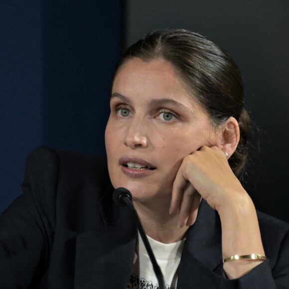 Laetitia Casta rencontre ses fans pour une conversation lors du Locarno Film Festival (4 - 14 août 2021) au cours duquel, l'actrice a reçu le prix l'Excellence Award David Campari. Le 4 août 2021.st 4th, 2021.