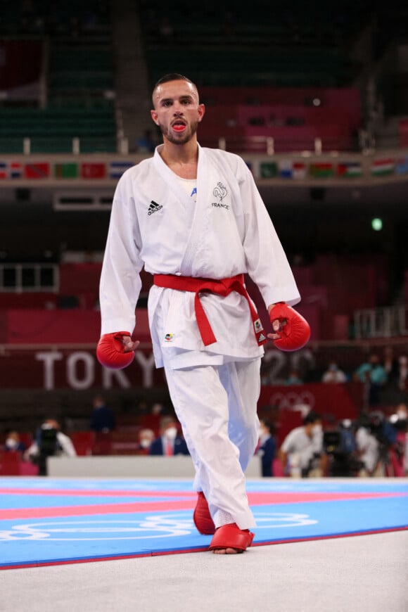 Steven Da Costa, champion olympique de karaté aux Jeux Olympiques de Tokyo 2020, au Nippon Budokan à Tokyo, Japon, le 5 août 2021. © Mickael Chavet/Zuma Press/Bestimage