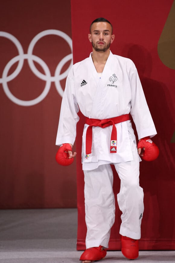 Le français Steven Da Costa champion olympique de karaté aux Jeux Olympiques de Tokyo 2020, au Nippon Budokan à Tokyo, Japon. © Mickael Chavet/Zuma Press/Bestimage