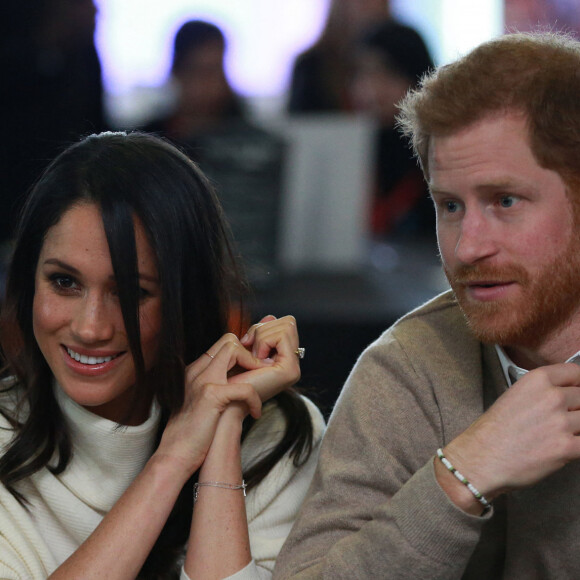 Le prince Harry et sa fiancée Meghan Markle viennent célébrer la journée internationale de la femme à Millennium Point à Birmingham le 8 mars 2018.