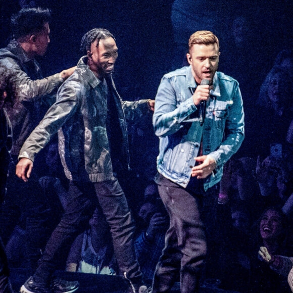 Justin Timberlake en concert au Smoothie King Center de la Nouvelle-Orléans dans le cadre de sa tournée "Man of the Woods Tour", le 15 janvier 2019.