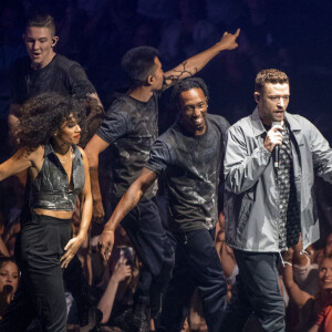 Justin Timberlake en concert à l'Arena Royal à Copenhague à l'occasion de sa tournée "The Man of the Woods Tour". Le 4 août 2018