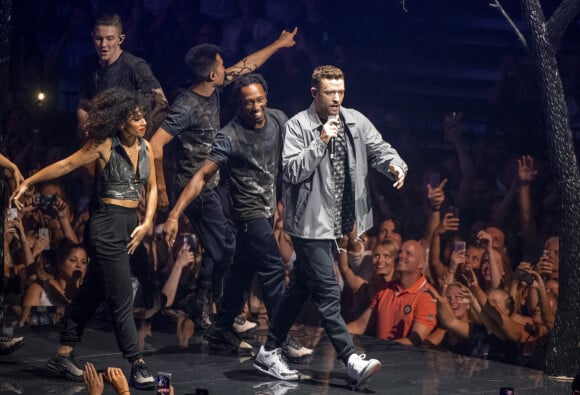 Justin Timberlake en concert à l'Arena Royal à Copenhague à l'occasion de sa tournée "The Man of the Woods Tour". Le 4 août 2018