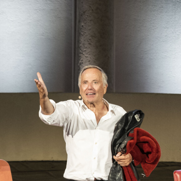 Exclusif - Fabrice Luchini - Représentation du spectacle "Des écrivains parlent d'argent" lors du Festival de Ramatuelle, France, le 7 août 2021. © Cyril Bruneau/Festival de Ramatuelle/Bestimage 