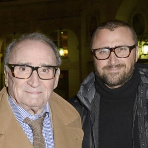 Claude Brasseur et son fils Alexandre - Générale de la pièce "La porte à côté" au Théâtre Édouard VII à Paris, le 10 fevrier 2014.