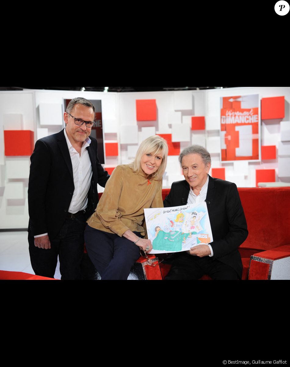Exclusif - Emmanuel Chaunu, Chantal Ladesou et Michel Drucker - Enregistrement de l'émission Vivement dimanche prochain au studio Gabriel, presentée par Michel Drucker © Guillaume Gaffiot / Bestimage