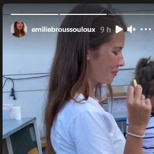 Emilie Broussouloux en famille au stade de Tulle. Instagram. Le 13 août 2021.