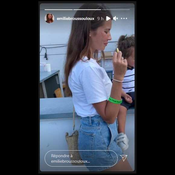 Emilie Broussouloux en famille au stade de Tulle. Instagram. Le 13 août 2021.