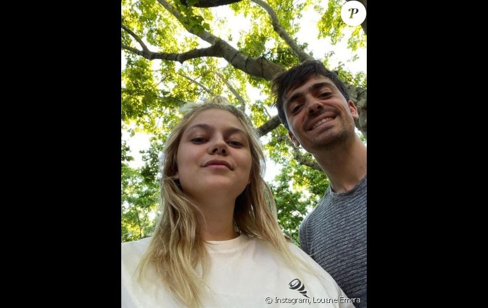 Louane et son compagnon Florian Rossi sur Instagram. Le 13 juillet 2021 ...