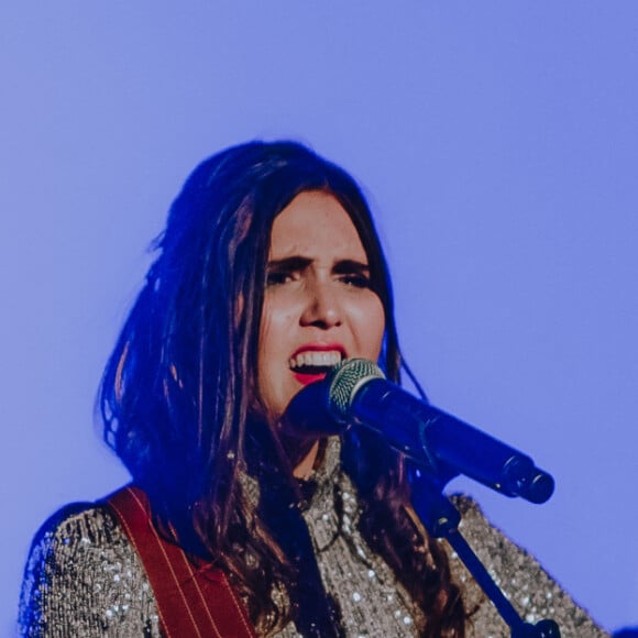 Exclusif - Joyce Jonathan fête ses dix ans de carrière avec un concert à "La Cigale" à Paris, le 14 octobre 2019. © Alexandre Fumeron/Bestimage 