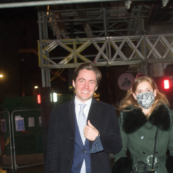 La princesse Beatrice d'York et son mari Edoardo Mapelli Mozzi dans les rues de Mayfair à Londres. Le 3 décembre 2020