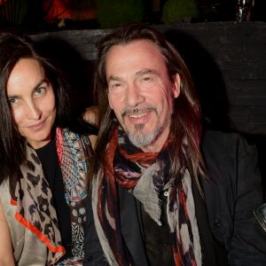 Florent Pagny et sa femme Azucena à l'inauguration de la discothèque L'Arc à Paris le 2 octobre 2014.