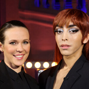 Bilal Hassani et Lorie Pester - Enregistrement de l'émission "La chanson challenge" au Château de Chambord. Le 26 juin 2021. © Gaffiot-Moreau / Bestimage