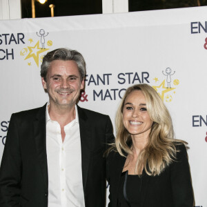 Cécile de Ménibus et son compagnon Thierry - Dîner de gala de l'association "Enfant Star & Match" à l'hôtel Carlton à Cannes. Le 30 janvier 2016  